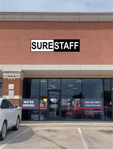 Sure staff agency - 150 E Pierce Rd., Suite 260, Itasca, IL 60143. Phone: 630-250-7333. For Jobs: 630-250-1500. SURESTAFF is a light industrial staffing agency that fills warehouse, logistics and manufacturing jobs in the U.S.